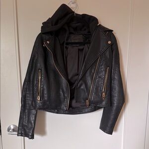 Blank NYC Women's Black Leather Jacket